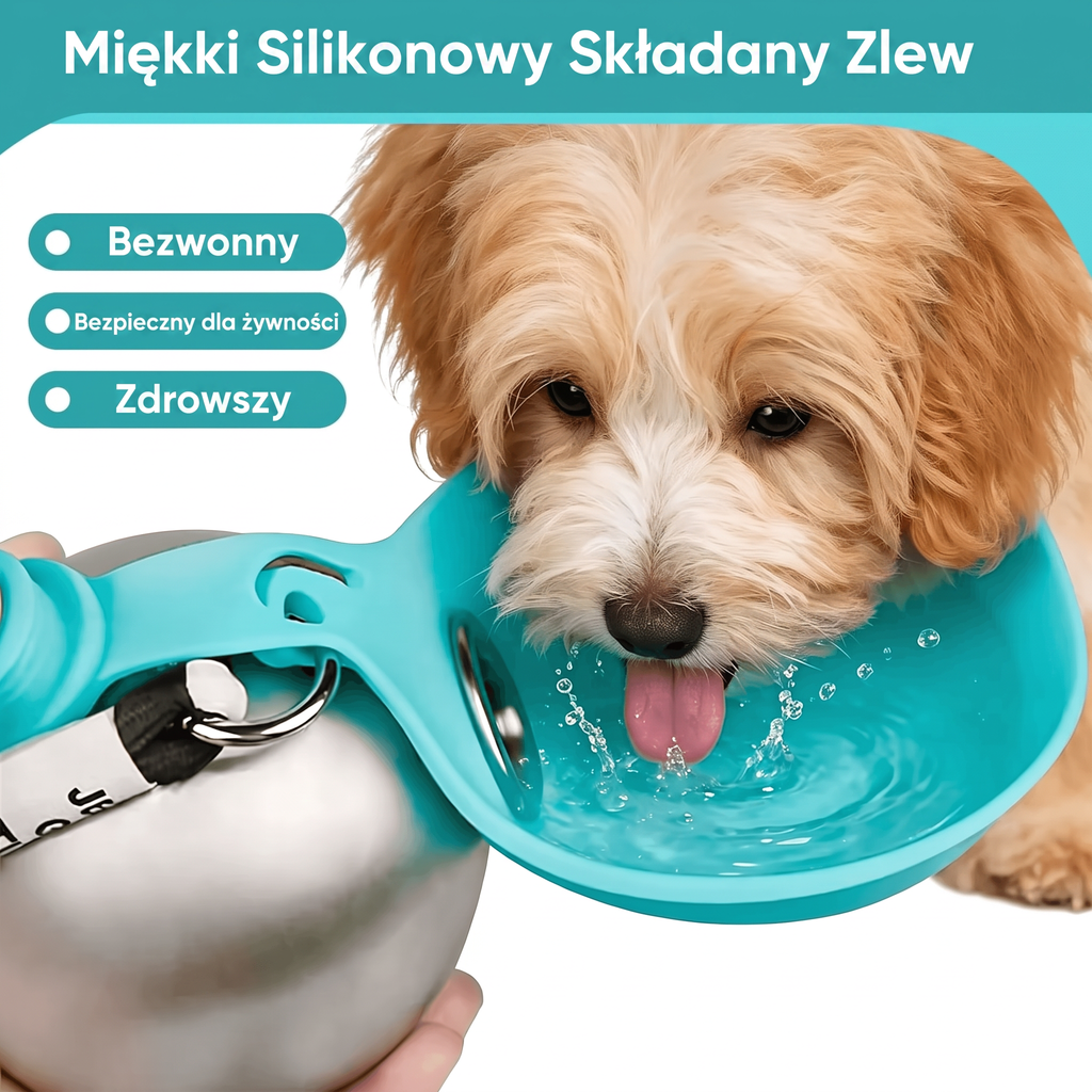 PawDrop™ – Przenośna butelka na wodę dla psa na spacery i podróże